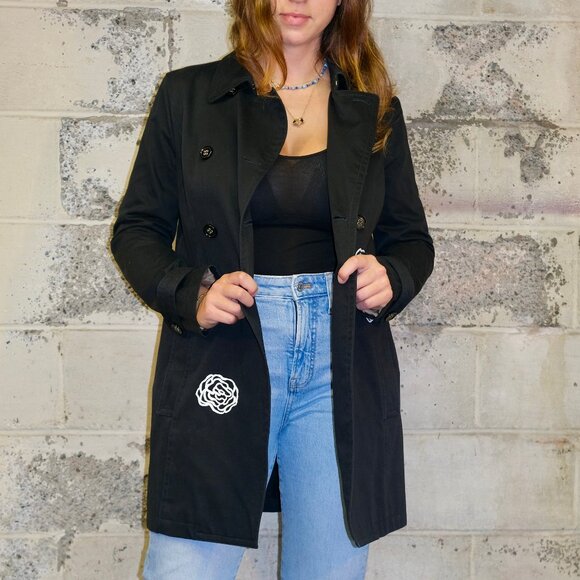 Up-cycled Coach Trench Coat- Size S/P - by Jessica Carbone - Picture 9 of 12